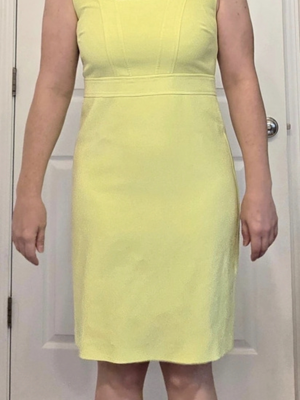 ANN TAYLOR Yellow Sleeveless Dress Size 8 Like New